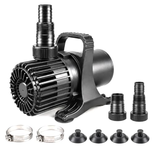 WaterRebirth 350W 7000 GPH Pond Pump, Ultra Quiet Heavy Duty Submersible Water Pump for Koi Ponds, Fountains, Aquariums & Waterfalls, 20.3 ft Power Cord, UL Listed