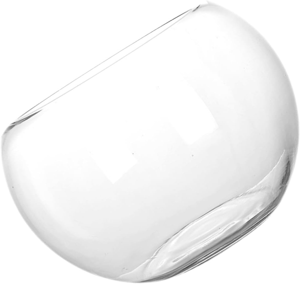 OUNONA Round Glass Fish Tank Decorative Desktop Aquarium for Bowl for Planting and Enhancing Your Space