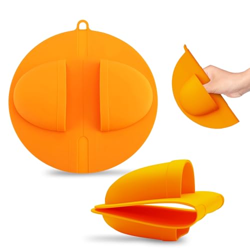 2Pcs BBQ Grill Mitts for Outdoor Grill with Heat Resistant up to 480°F - Secure Grip BBQ Mitts for Grilling, Dishwasher Safe & Food-Grade Material - Flexible & Non-Slip Silicone Oven Mit