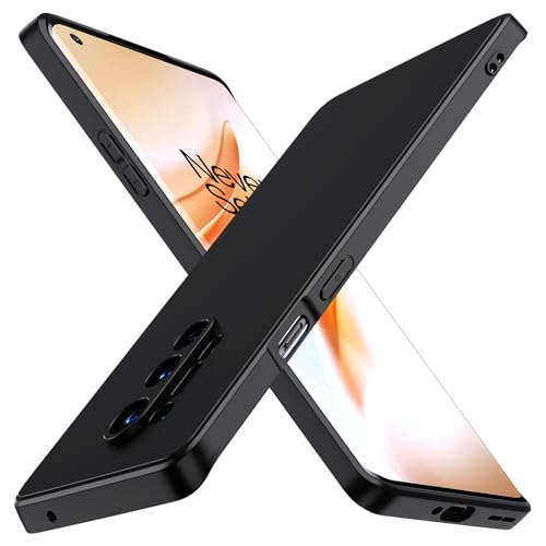 ivoler Negro Mate Funda para OnePlus 8 Pro con Protección de Cámara, Carcasa Protectora Antigolpes, Ultrafina Suave TPU Silicona Caso Delgada Anti-Choques Case
