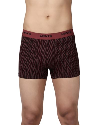 Image of Levi's 022 Trunk for Men | Cotton Stretch Fabric | Printed Men's Underwear | Anti-Roll Waistband | Extra Supportive Gusset | Functional Fly | No Ride-Up | Mid Length Fit | Tagless | Pack of 1