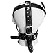 MFMYEE Bondage maske BDSM Gürtel Schleppkette, abnehmbarer Penisplug schwarz, Fetisch Penis knebel Stirnband Silikon Dildo Kragen Cosplay Bondage sextoys