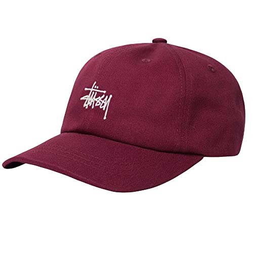 STUSSY [ステューシー] アジャスタブルキャップ ワークキャップ ロゴ刺繍 BASIC STOCK LOW PRO CAP [並行輸入] (バーガンディー) 56.0-62.0 cm