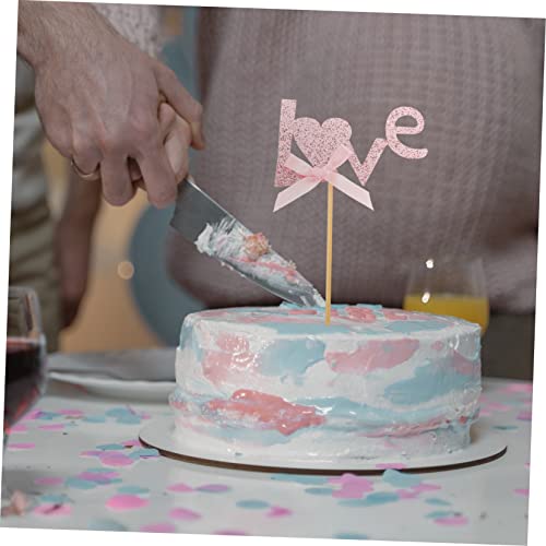 SEWACC 12 Pçs Inserção De Bolo De Amor Topo De Bolo De Casamento Enfeites De Cupcake Enfeites De Coq