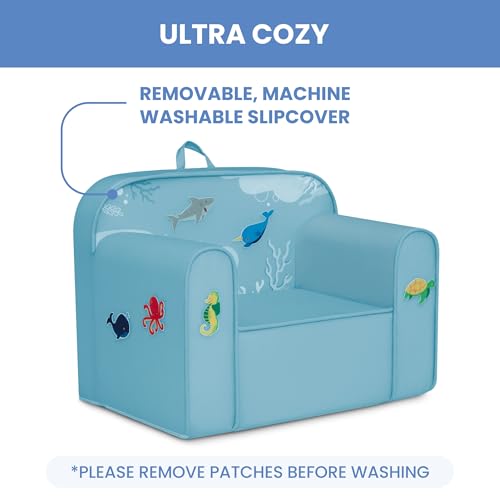 Delta Children Mix & Match Cozee Kids Chair with Interchangeable Patches, Underwater - image 6