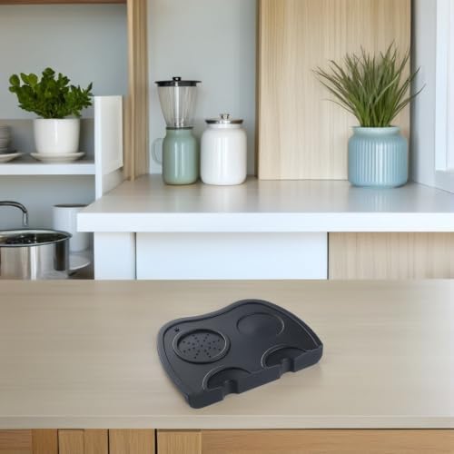 Ipetboom Black Silicone Espresso Tamping Pad Non-slip Corner Coffee Mat — view 4
