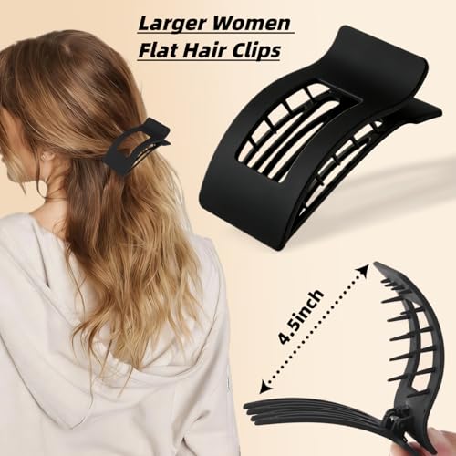 Set de 8 pinzas grandes mate para cabello miniatura 4