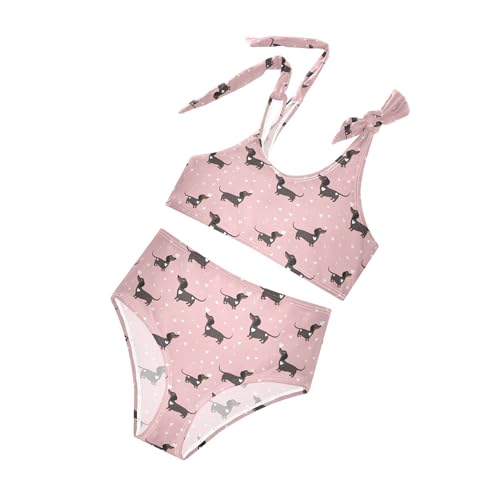 Image of Girls Tankini Swimsuit Bathing Suit Two Piece Bikini Summer Beach Swimwear with Adjustable Strap 3-12 Years