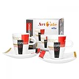 flirt espressotassen rot Art Cafe: Geschirrsets für 2 Personen, Dinner-Sets, Kaffee-Geschirr, Frühstücks-Set
