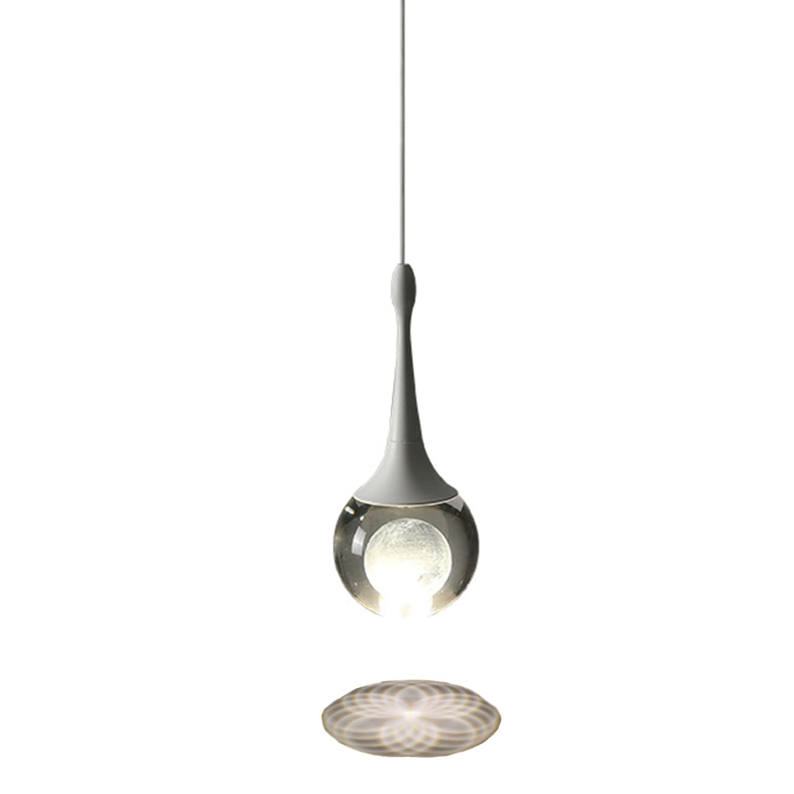 Lampe suspendue moderne en verre rond pour éclairage de couloir et cuisine