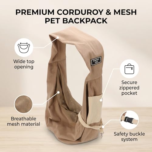 Bolsa de viaje para perros pequeños Srliya portador tipo eslinga con correa ajustable 5