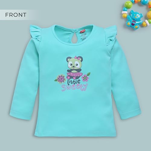 Image of LuvLap Baby Girls 100% Cotton Full Sleeve Girls Top, Pack of 02