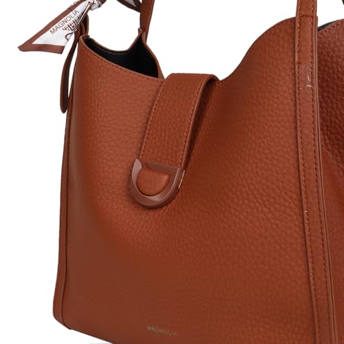 Image of Magnolia Women's Betula Medium Handle Croco Pattern Tote Bag | Ladies Classic Solid Color Purse Shoulder Fashion Handbag Inner Pocket with Zip For Daily Use Work Travel