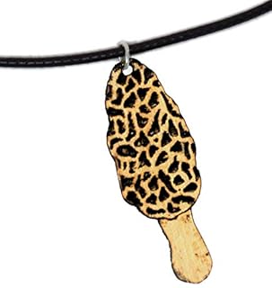 Morel Mushroom Necklace | Handmade Pendant Necklace for Mycophiles