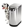 Simplehuman 30 liter 32 lb 145 kg large pet food storage container for dog food cat food and bird feed brushed stainless steel  urban country home decor