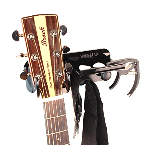 Soporte de pared para guitarra de pared, soporte de pared para guitarra de acrílico, portapatas de guitarra de pared para Ukelele, violón, bajo, clásico eléctrico, acústicos, accesorios Cover