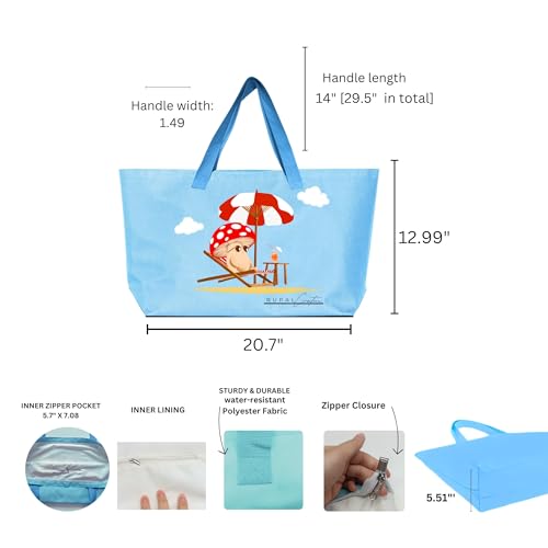 Large Tote Bag for Women – Beach Bag with Zipper & Inner Pocket –Everyday Bag2