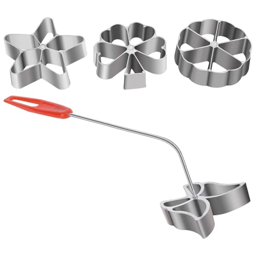 4-teiliges rosetteneisen, Traditionelle Teigform, rosettenwaffeleisen, Rosetten- Und Timbale-Set, Rosetten-Eisen-Set Traditionelle Teigform Waffeleisen Mit 4 Motiven