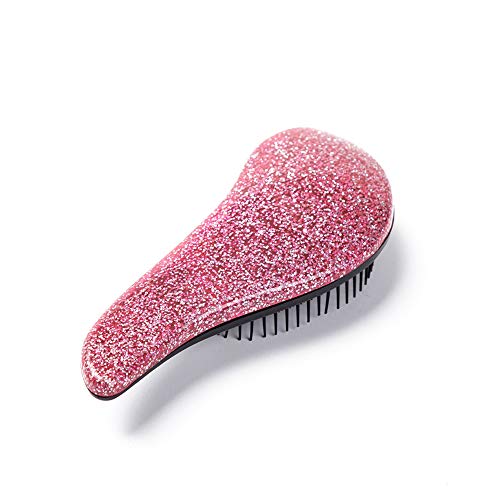 TOPFAY antiestática Peine Pris Tangled Cepillo de Masaje peinar en seco/húmedo Ducha Peine antiestático del Cabello y démêler y Rosa Bow