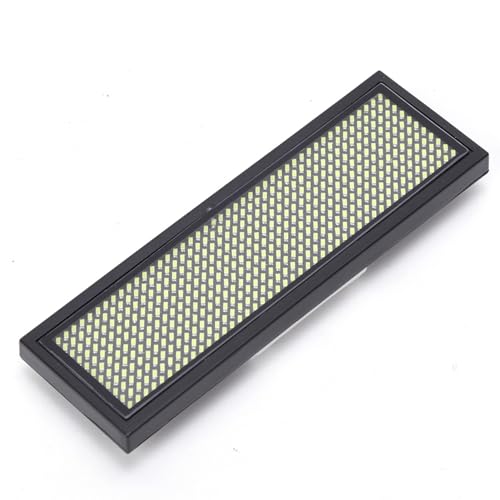 Insignia de Nombre LED con Logotipo Chino de 4 Caracteres, Pantalla Electrónica Desplazable, 93x30x6mm, Batería 180mAh, Blanco, 110-240V, Plástico ABS