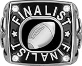 Crown Awards Football Silver Finalist 2.0 Ring, Football Finalist Rings, Size 12