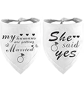 GOUWANGWANG My Humans are Getting Married Dog Bandana, Engagement Gift, Wedding Dog Bandana, Pet ...