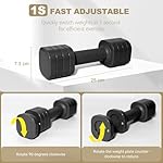 4,54 KG Hanteln Verstellbar, 4 in 1 Kurzhanteln Verstellbar für Frauen Männer Hantelset Kurzhantel Set Kurzhantel-Set für Home Gym Übung Workout Krafttraining Workout – Bild 3