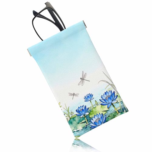 Image of Dragonfly Glasses Case Lightweight Glasses Cases PU Sunglass Organizer Eyeglasses Case Glasses Cases For Men Women