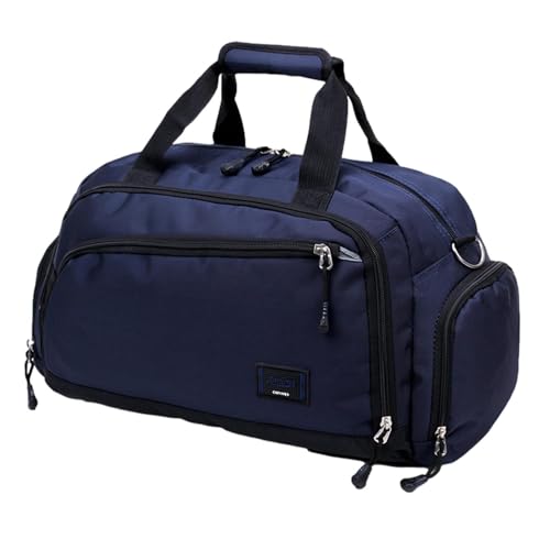 Football Bag Gym - Deportes Duffel, Transportador de hombro grande de viaje | Equipo de Gimnasio Deportivo impermeable, Bolsa de Semana ligera, Hombres y Mujeres, azul marino, Se référer au descriptif