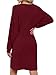 Fall Winter Sweater Dresses for Women 2025 Wedding Guest Formal Cocktail HOCO Halloween Christmas Holiday Party Long Sleeve Sexy Elegant Classy Boho Maxi Midi Burgundy Red Dress Fashion Clothing M