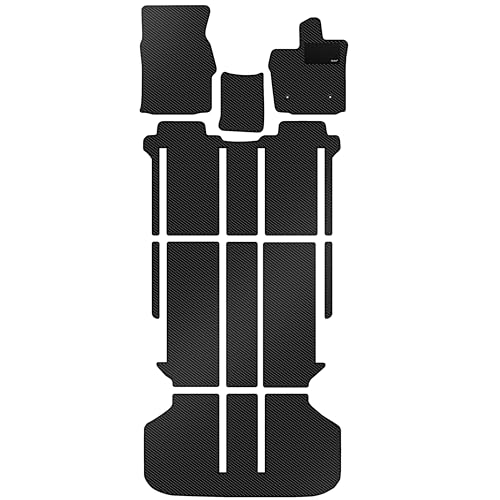 【防水マット】Aviles アルファード ヴェルファイア 20系 フロアマット【カーボン柄】(06:後期7人CS回転)