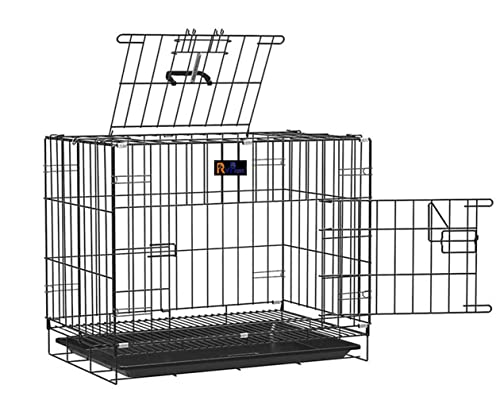 Image of Woofy 36 Inch Dog Cage Powder Coated Rust Proof Metal Folding Kennel for Medium Size Dogs and Adults (Large)