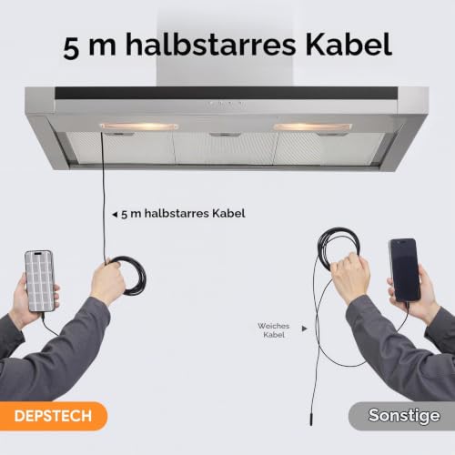 DEPSTECH 2K Endoskopkamera mit Licht: 2560P QHD Dual Lens Inspektionskamera – Ansicht 6