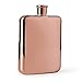 Mealivos Rose gold Hip Flask gift set , Copper-Plated 18/8 Stainless Steel, 6-Ounce