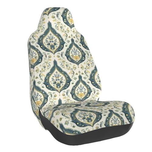 Housses siège voiture rétro vert : lot de 2 protections universelles pour auto