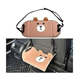 Sandfren Car Foot Hammock, Adjustable No Collapse Cute Bear Vehicle Foot Rest to Relax Your Feet, Automotive...