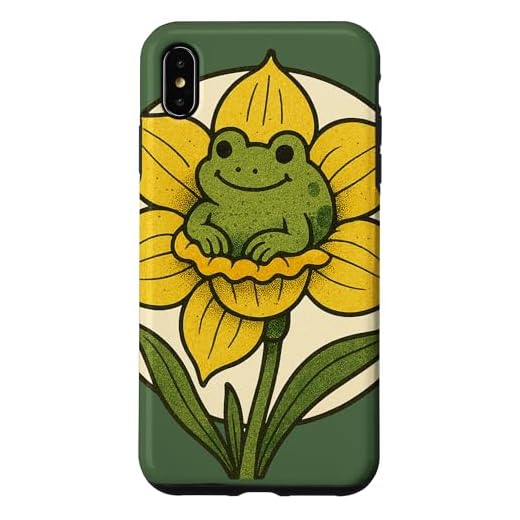 Frosch Narzisse Illustration niedliche Froschkunst I love frogs Hülle für iPhone XS Max