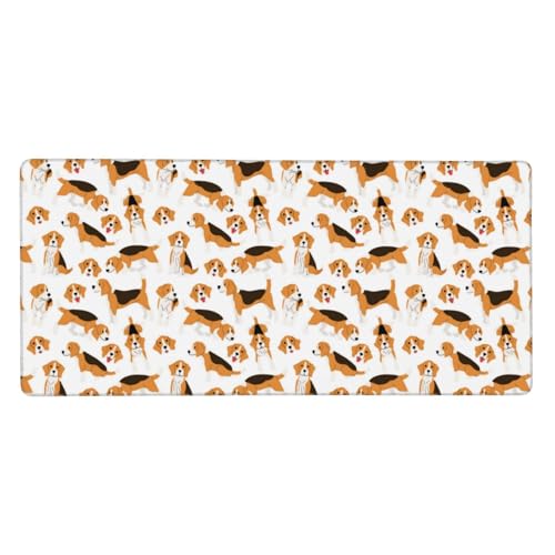 Tapis de souris grand format fini les glissements avec la base caoutchouc beagle