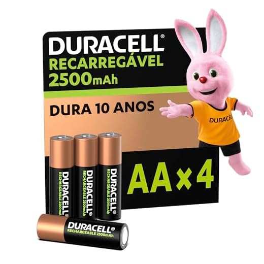 Pilha Recarregável AA Pequena DURACELL Com 4 Unidades