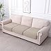 hyha Waterproof Couch Cushion Covers for Pets, Non Slip Sofa Seat Cover for Dogs Washable, Soft Thick Stretch Jacquard Fabric, Sofa Slipcovers with Elastic Bottom (3 Pieces, Taupe)