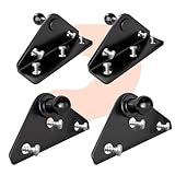 PAMAGOO 10MM Mounting Bracket, Gas Strut Spring Ball Stud, 2 Angled L-Type Mounts and 2 Flat-Type Mounts with 16 Screws, for Lift-o-mat Gas Shock Mounting Kits, Black by PAMAGOO