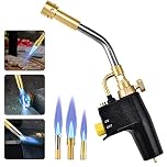 InLoveArts Heat Propane mapp Torch 3 Replaceable Nozzles Multi Purpose High Intensity Trigger Start Torch,Multifunction High Intensity Trigger with 3 Nozzles/Tips CGA 600, Gas Cylinders not Included