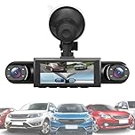 Dash Cam for Car - 4 Channel Battery Powered Dash Cam - Front Rear Left Right Recorder 1080P High Definition with 32G Card Reversing Image for Parking Driving Racing Security