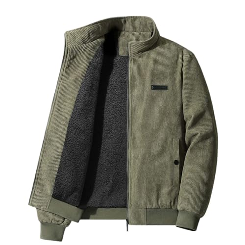Manteau vintage en velours côtelé homme avec doublure polaire premium