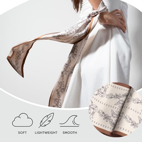 Purse Bag Scarf For Handbags Lightweight Silky Satin Headscarf Neck Hair Scarves for Women4