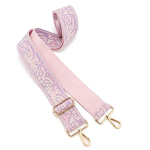 Image of Wide Shoulder Strap Adjustable Replacement Belt Guitar Style Crossbody Bag Handbag Strap Multicolor Canvas Straps(Wide:2in)(Color39)