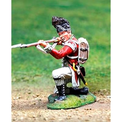 The Collectors Showcase American Revolutionary War British 5th Regiment Foot Grenadier Kneeling Firing Toy Soldiers Painted Metal Figure 54mm CS00839 Britains Thomas Gunn King and Country Type
