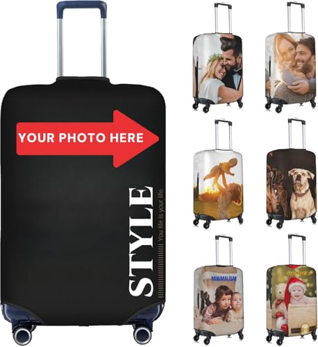 Personalisierte Reisekoffer-Schutz - Gestalten Sie Ihre eigene individuelle Gepäckhülle - Füge Dein eigenes Foto, Namen, Text hinzu - Doppelseitig Designs -Personalisierte Geschenke-18-32 Zoll Personalisierte Reisekoffer-Schutz - Gestalten Sie Ihre eigene individuelle Gepäckhülle - Füge Dein eigenes Foto, Namen, Text hinzu - Doppelseitig Designs -Personalisierte Geschenke-18-32 Zoll