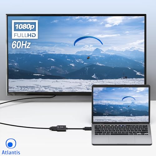 Atlantis adattatore da Display Port (DP) a VGA, 1080p 60 Hz, per PC e Notebook - 5