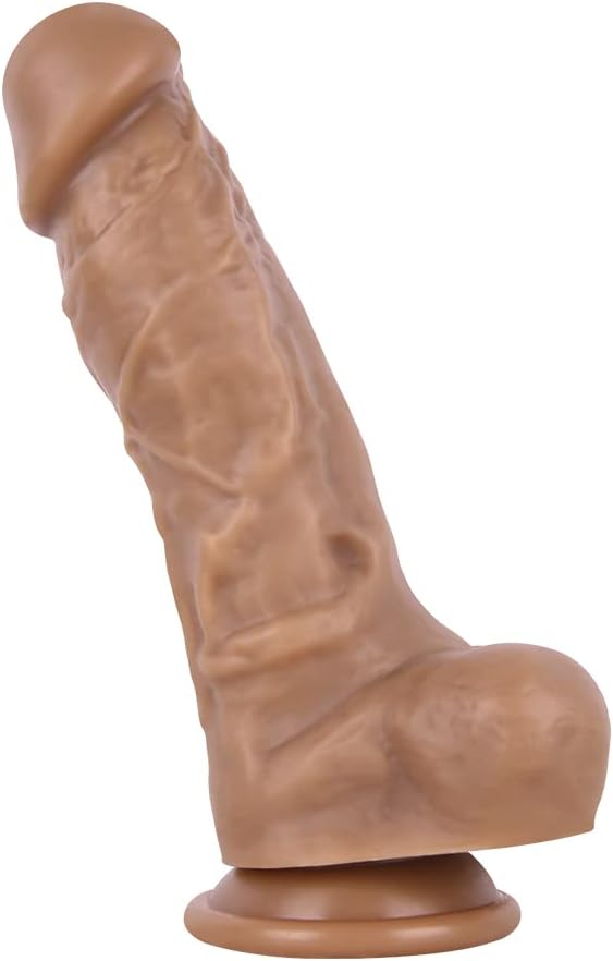 Dildo with Suction Cup Realistic Dildo Anal Plug Anal Dildo Real Penis Butt Plug Anal Toys G-Spot Sex Toy for Couples(Flesh,Large)
